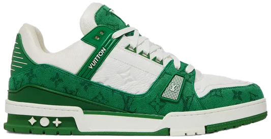 Louis Vuitton  Trainer Green  Monogram Denim White