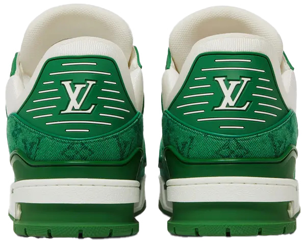 Louis Vuitton  Trainer Green  Monogram Denim White