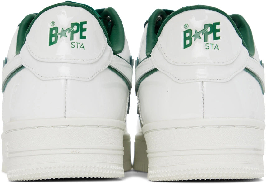 A Bathing Ape Bape Sta Patent Leather White Green