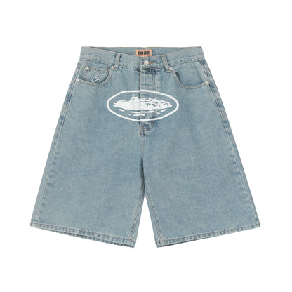 Corteiz Alcatraz Baggy Denim Shorts