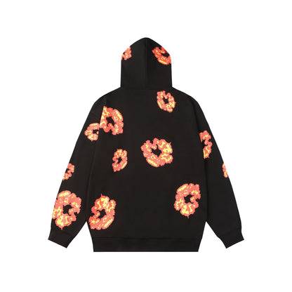 denim tears hoodie black-orange