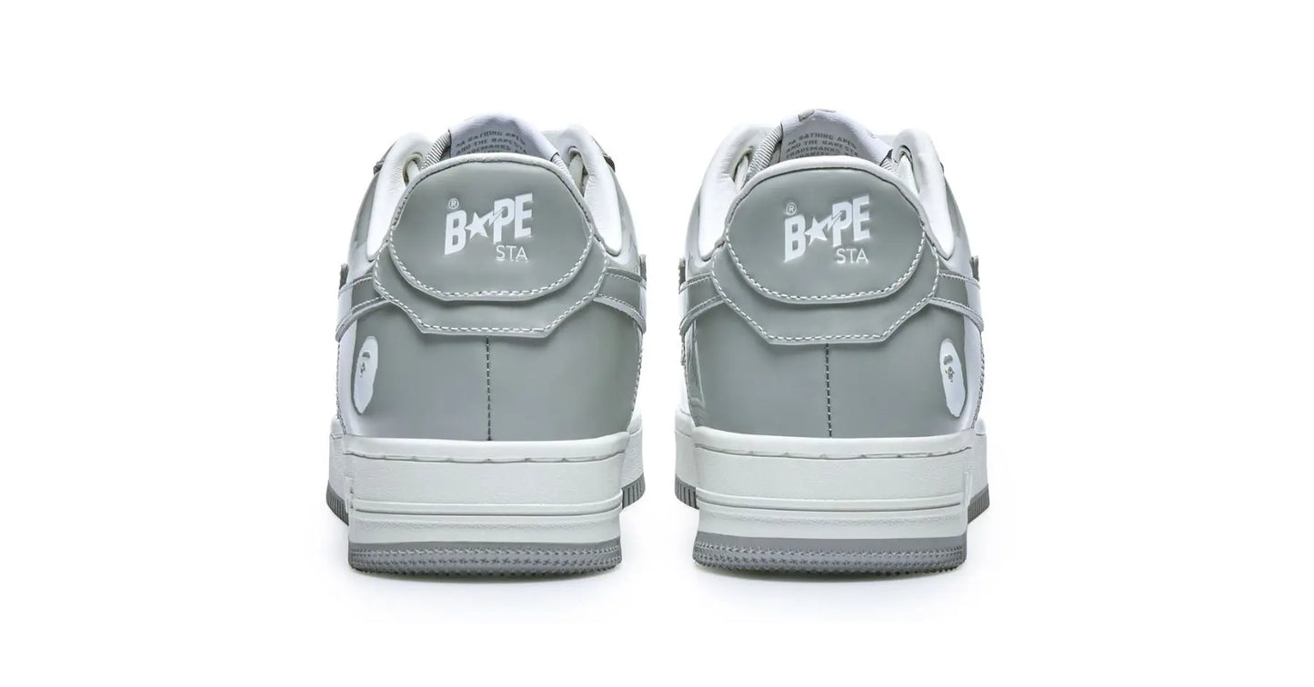 A Bathing Ape Bapesta Low 'Shiny Grey'