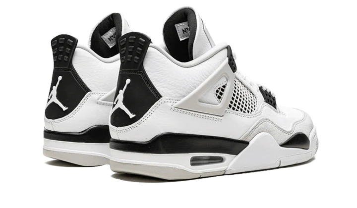 Air Jordan Retro 4 White Military Black