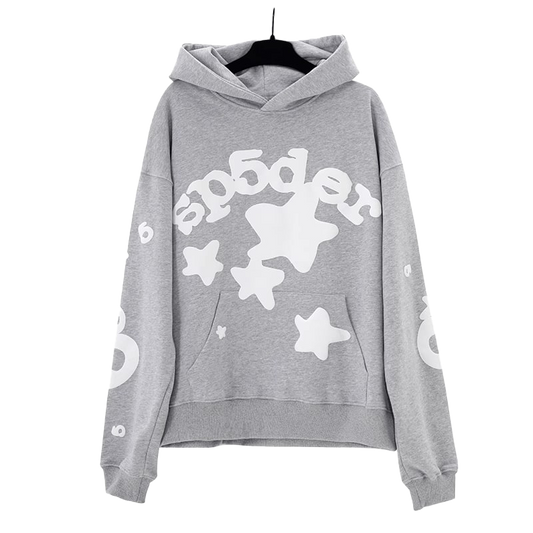 Sp5der Hoodie “Grey Beluga”