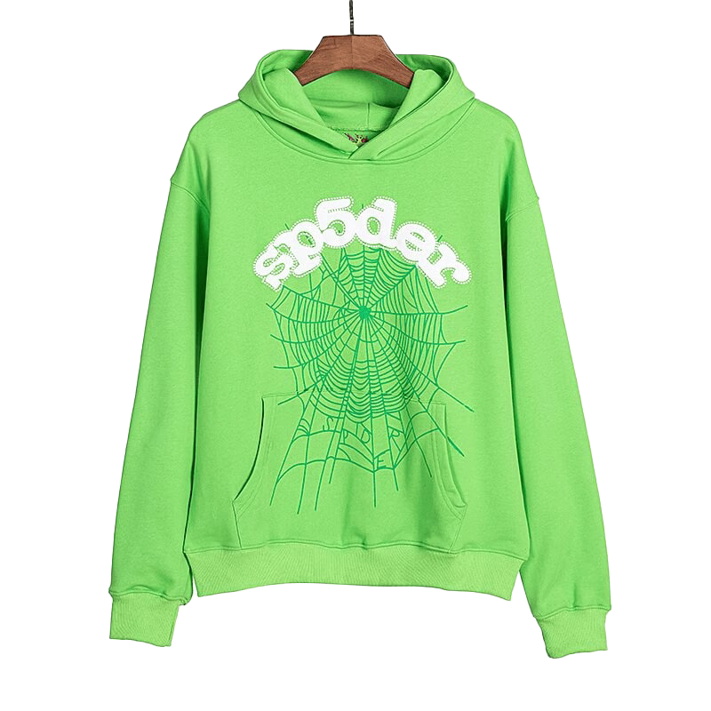 Sp5der Web Hoodie Lime Green