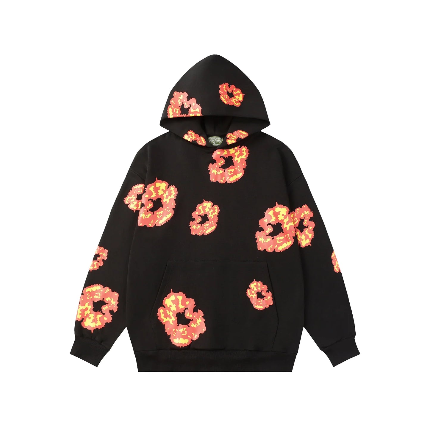 denim tears hoodie black-orange