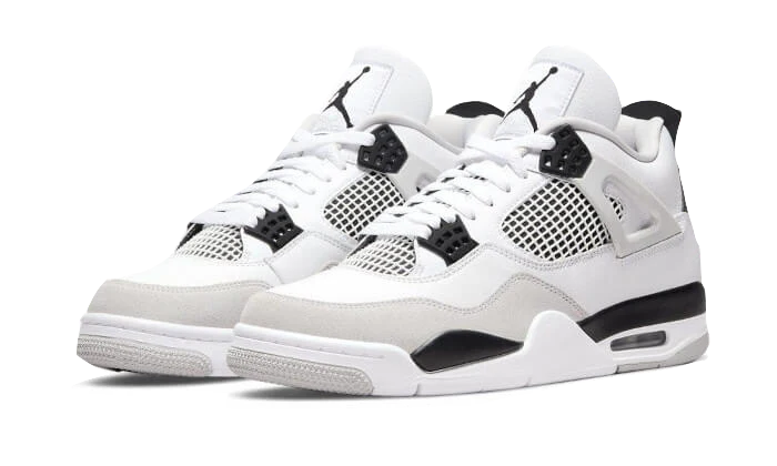 Air Jordan Retro 4 White Military Black