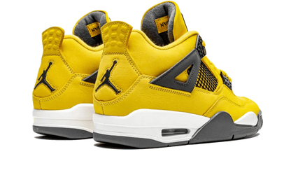 Air Jordans Yellow Leather Jordan 4 Retro Lightning