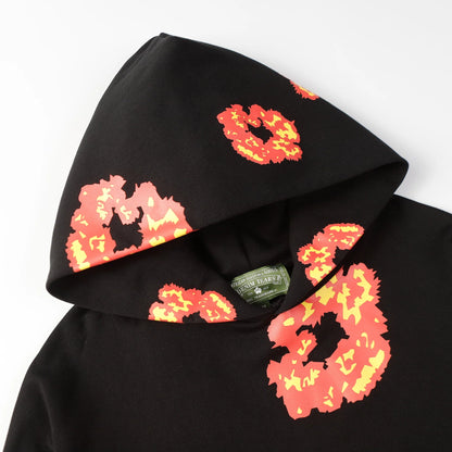 denim tears hoodie black-orange