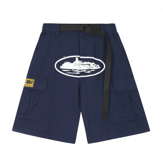 Corteiz Guerillaz Cargo Shorts 'blue'