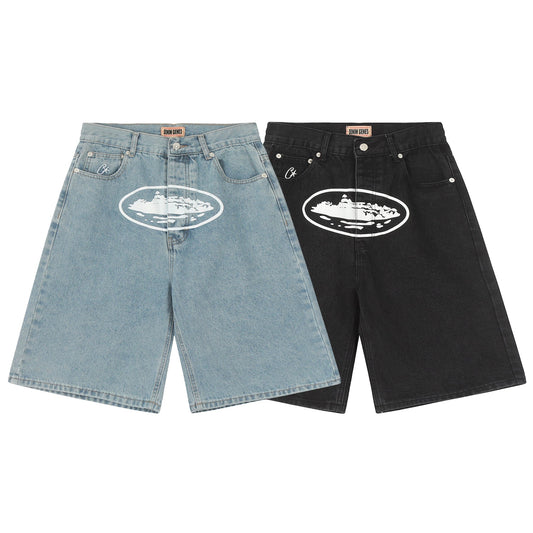 Corteiz Alcatraz Baggy Denim Shorts