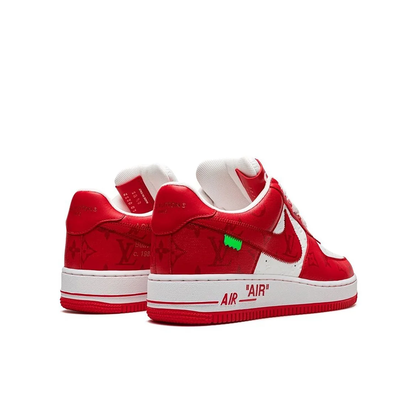 LV Nike Air Force 1 Low By Virgil Abloh White Red