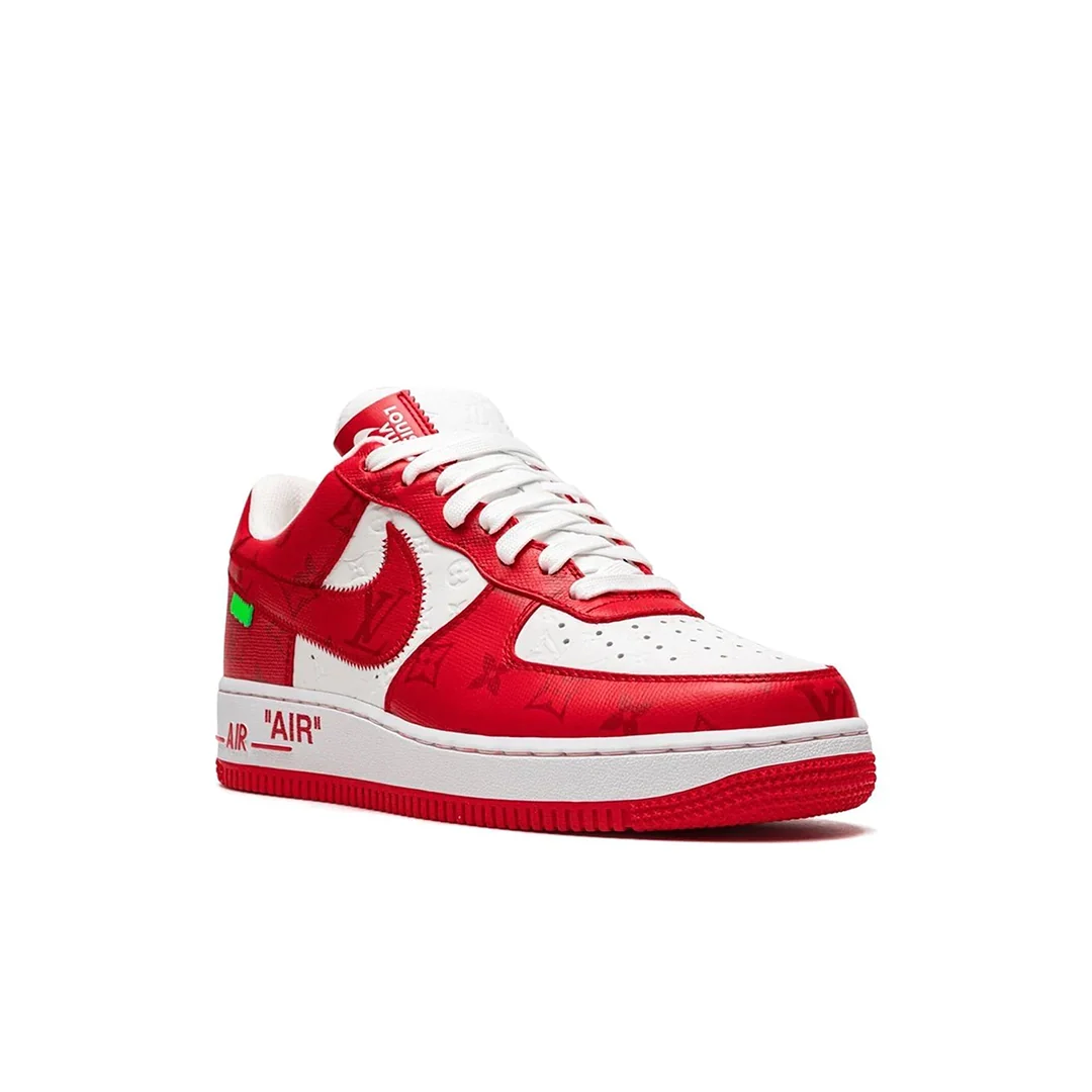 LV Nike Air Force 1 Low By Virgil Abloh White Red