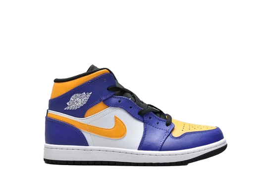 Air Jordan 1 Mid White Metallic Gold Obsidian